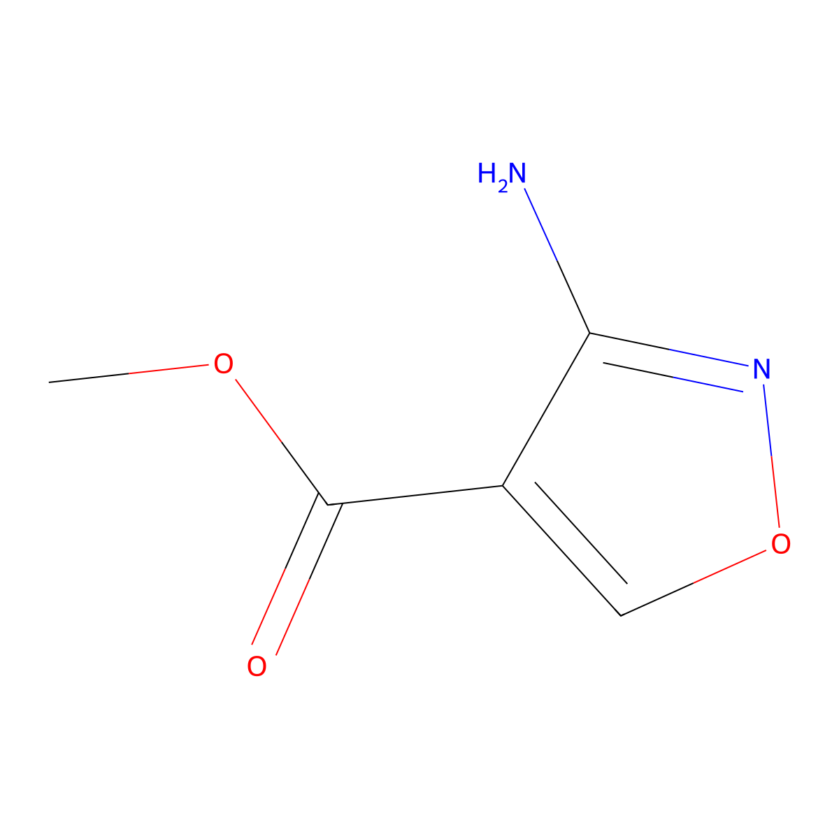 Methyl 3-amino-1,2-oxazole-4-carboxylate molecular structure, CAS 1784613-84-8