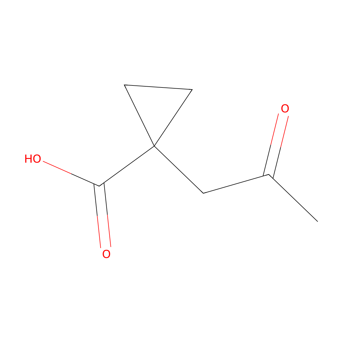 1-(2-Oxopropyl)cyclopropane-1-carboxylic acid molecular structure, CAS 1784614-04-5