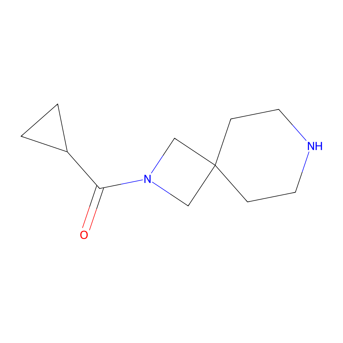 Cyclopropyl(2,7-diazaspiro[3.5]nonan-2-yl)methanone molecular structure, CAS 1784618-79-6