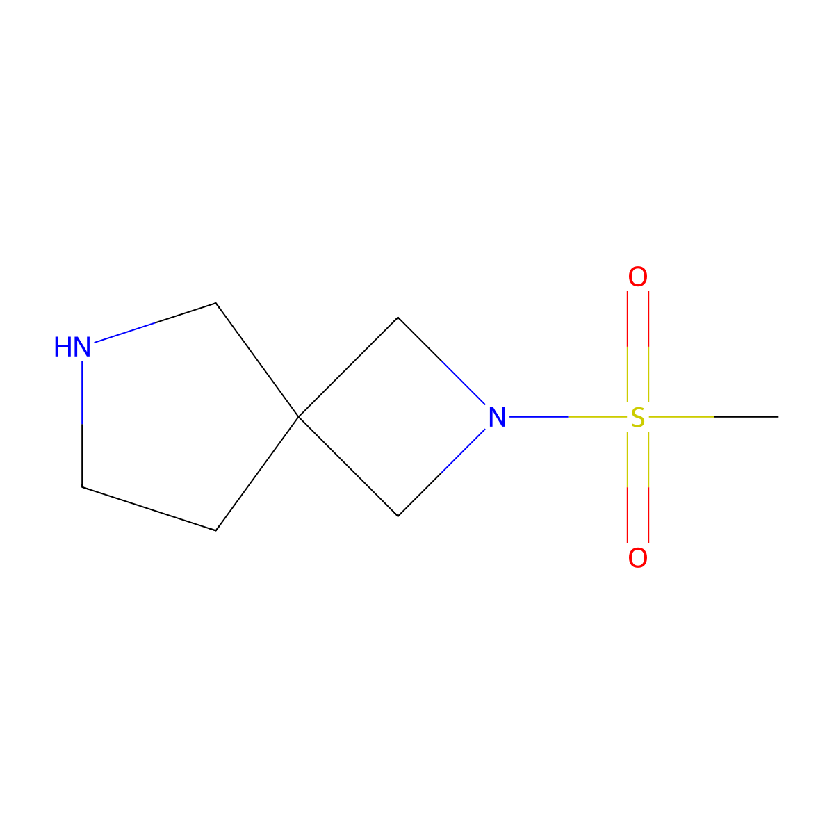 2-Methanesulfonyl-2,6-diazaspiro[3.4]octane molecular structure, CAS 1784624-24-3
