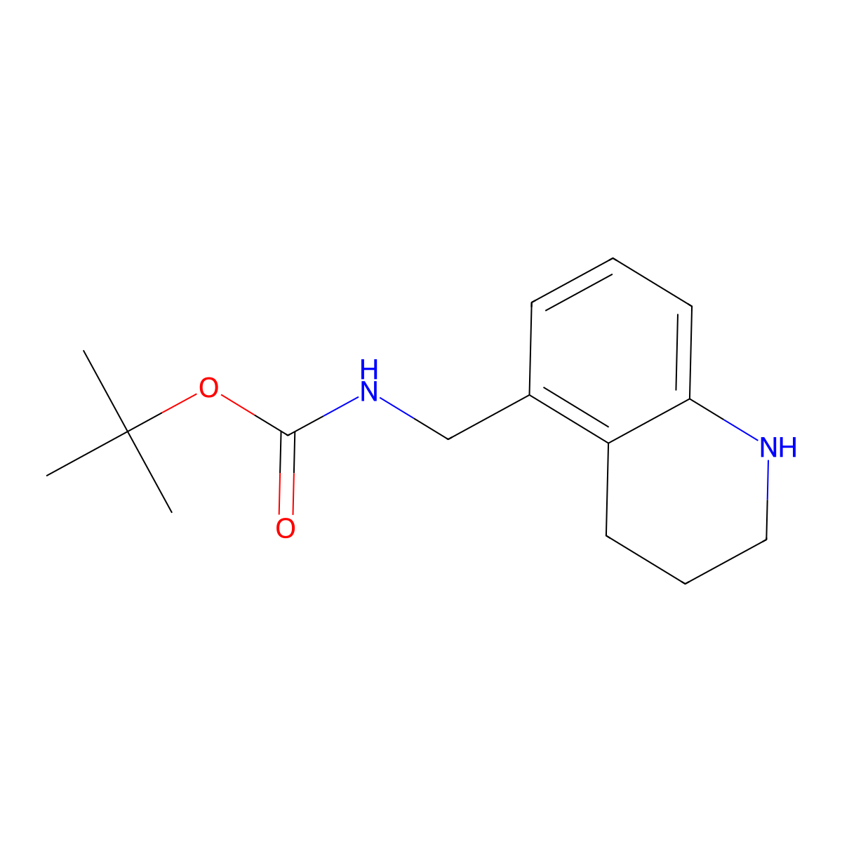 tert-butyl N-[(1,2,3,4-tetrahydroquinolin-5-yl)methyl]carbamate molecular structure, CAS 1784632-92-3