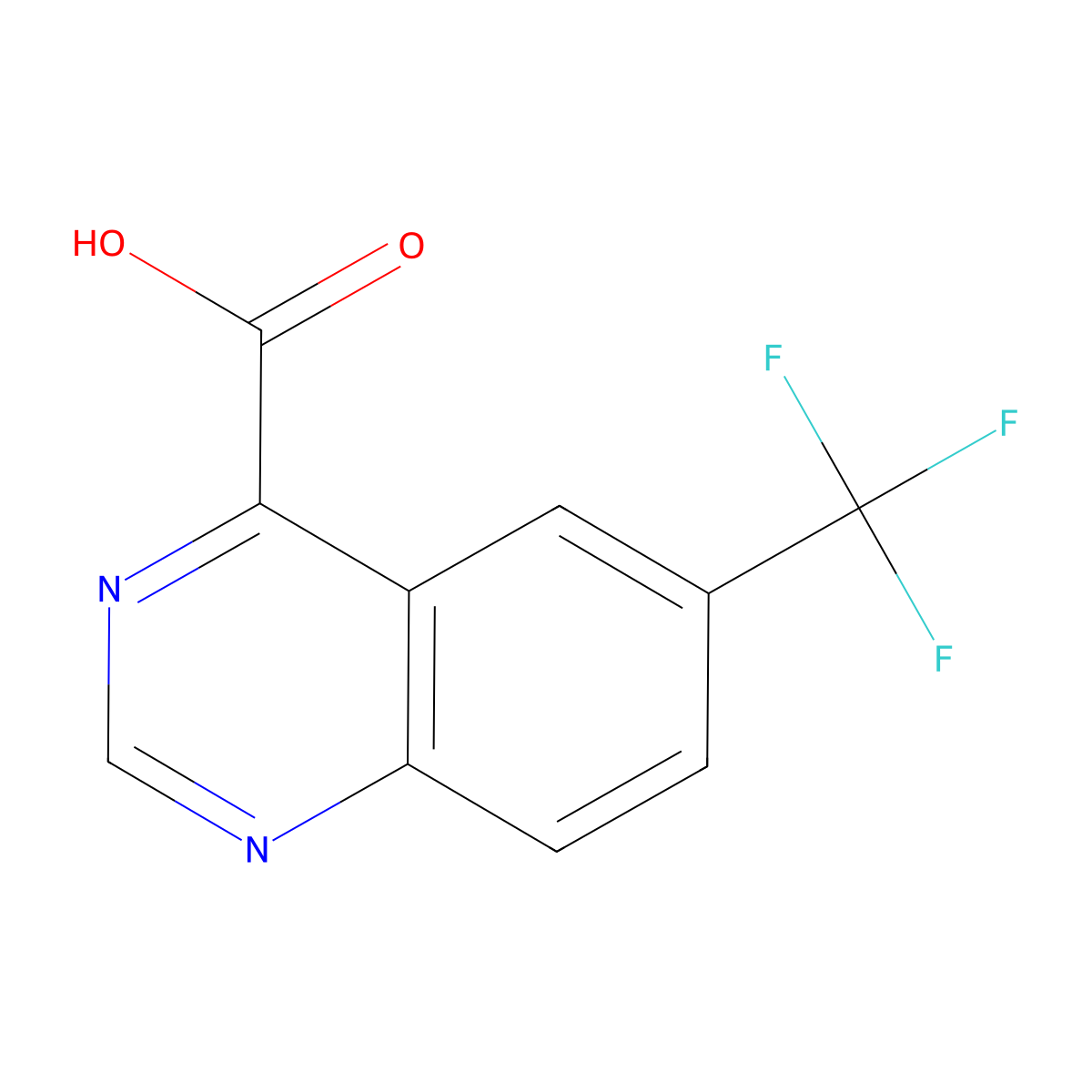 6-(Trifluoromethyl)quinazoline-4-carboxylic acid molecular structure, CAS 1784635-02-4