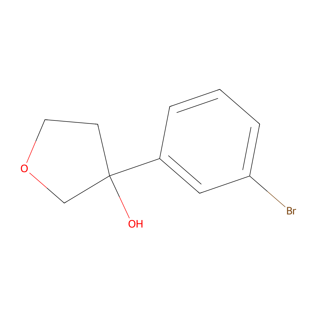 3-(3-Bromophenyl)oxolan-3-ol molecular structure, CAS 1784654-07-4