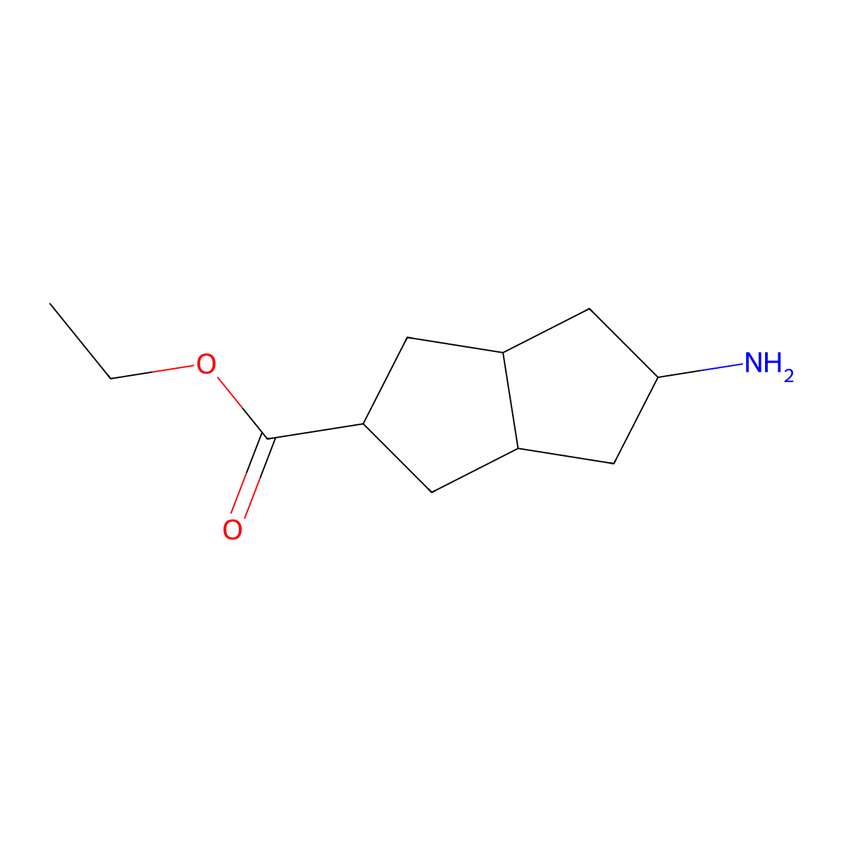 Ethyl 5-aminooctahydropentalene-2-carboxylate molecular structure, CAS 1784669-35-7