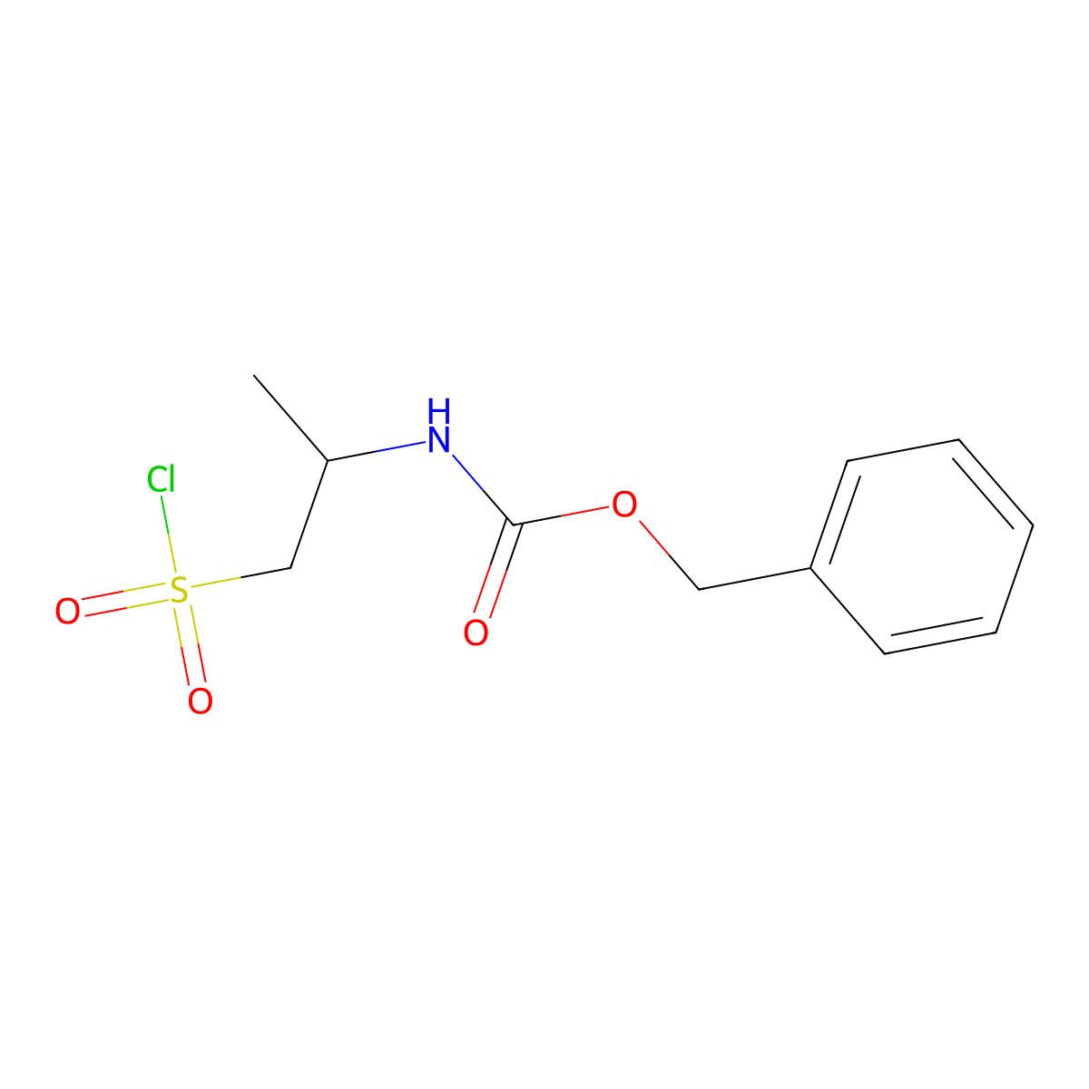 benzyl N-[1-(chlorosulfonyl)propan-2-yl]carbamate molecular structure, CAS 1784671-22-2