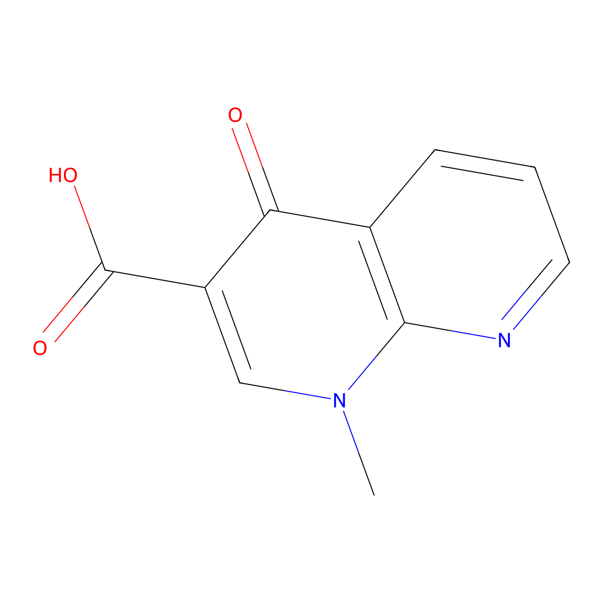 1-Methyl-4-oxo-1,4-dihydro-1,8-naphthyridine-3-carboxylic acid molecular structure, CAS 1784678-41-6