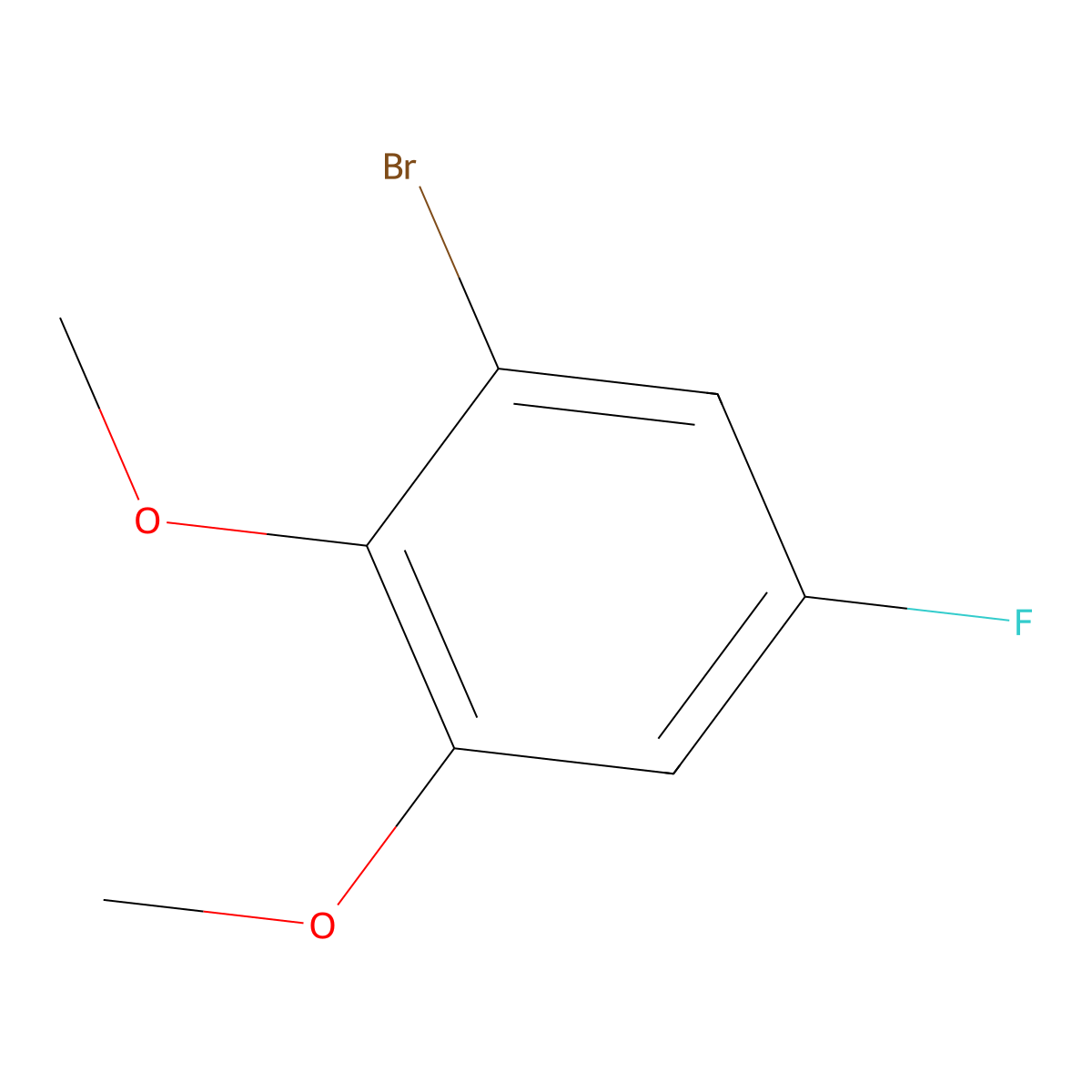 1-Bromo-5-fluoro-2,3-dimethoxybenzene molecular structure, CAS 1784679-70-4