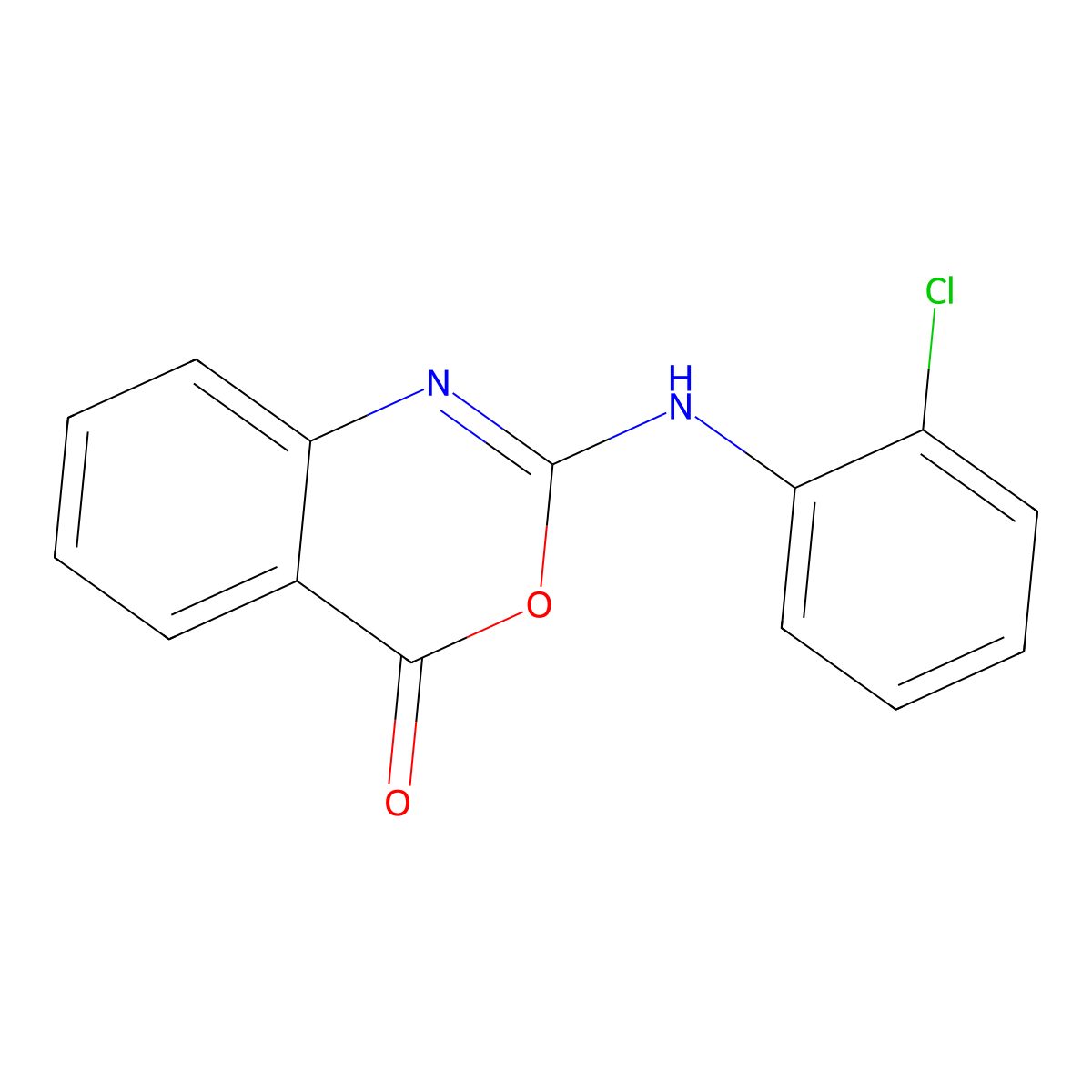 2-(2-chloroanilino)-4H-3,1-benzoxazin-4-one molecular structure, CAS 178468-03-6