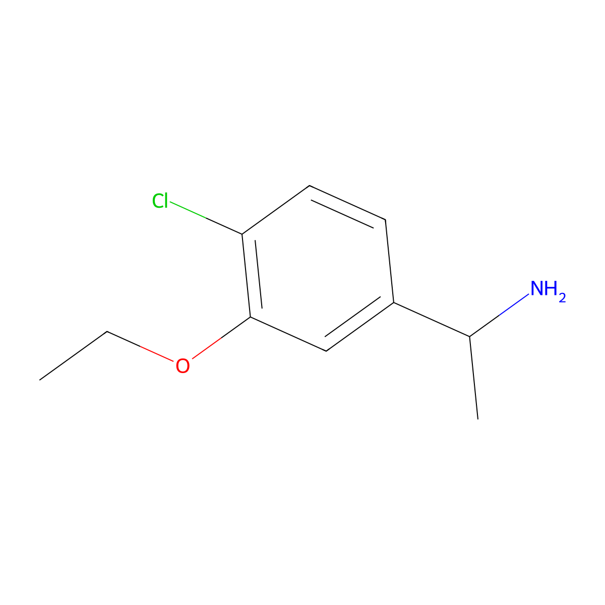 1-(4-Chloro-3-ethoxyphenyl)ethanamine molecular structure, CAS 1784684-46-3