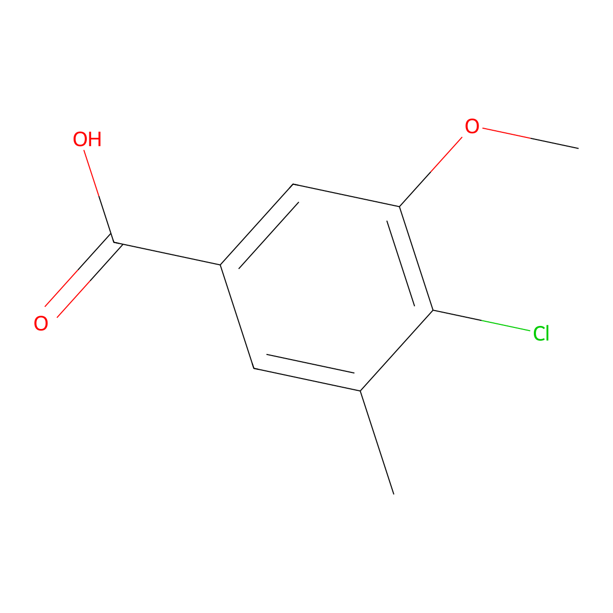4-Chloro-3-methoxy-5-methylbenzoic acid molecular structure, CAS 1784687-94-0