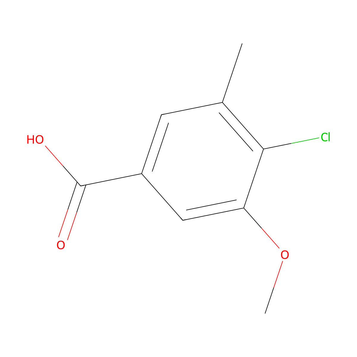 4-Chloro-3-methoxy-5-methylbenzoic acid molecular structure, CAS 1784687-94-0