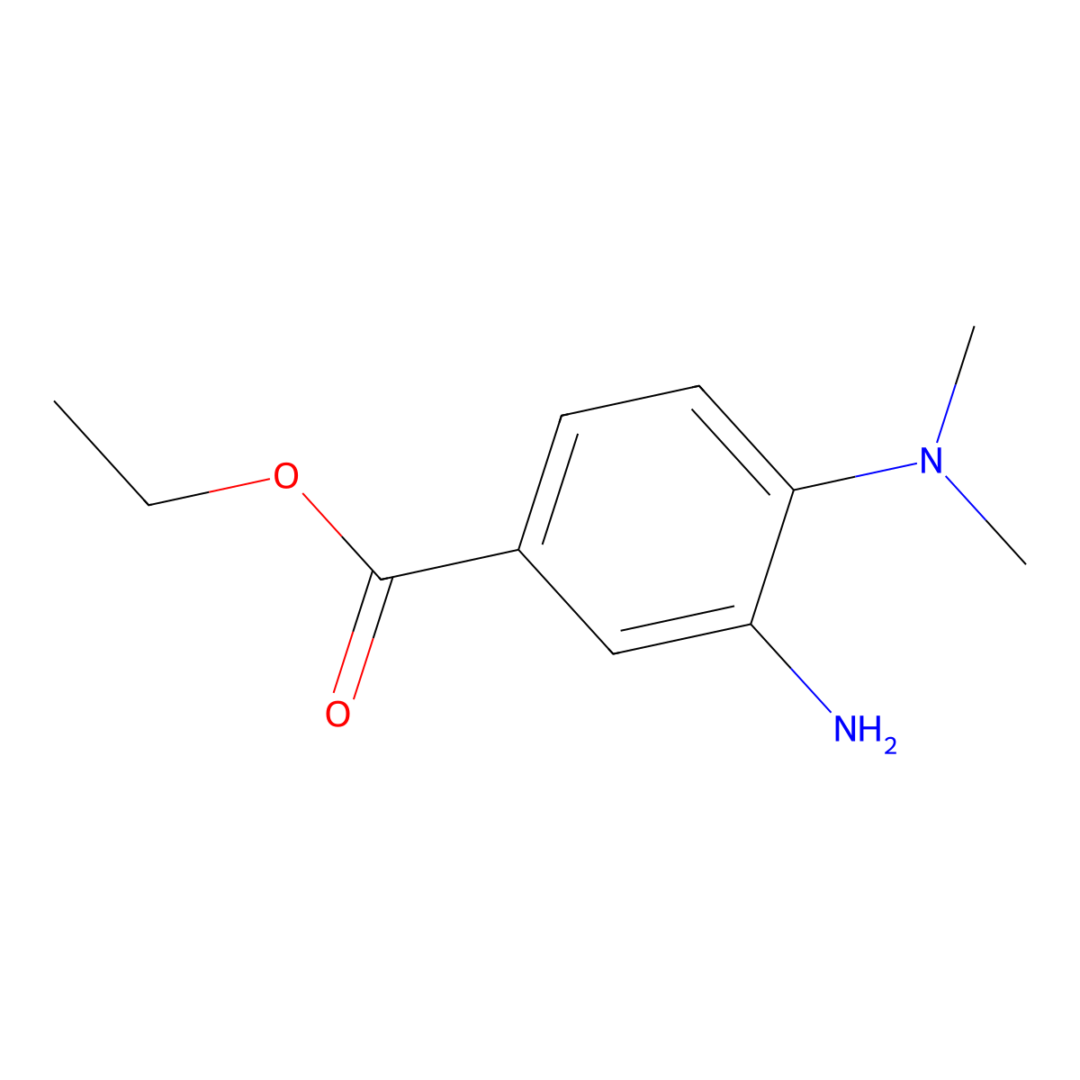 Ethyl 3-amino-4-(dimethylamino)benzoate molecular structure, CAS 178469-07-3