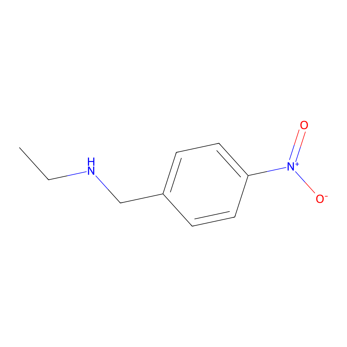 N-(4-nitrobenzyl)ethanamine molecular structure, CAS 17847-35-7