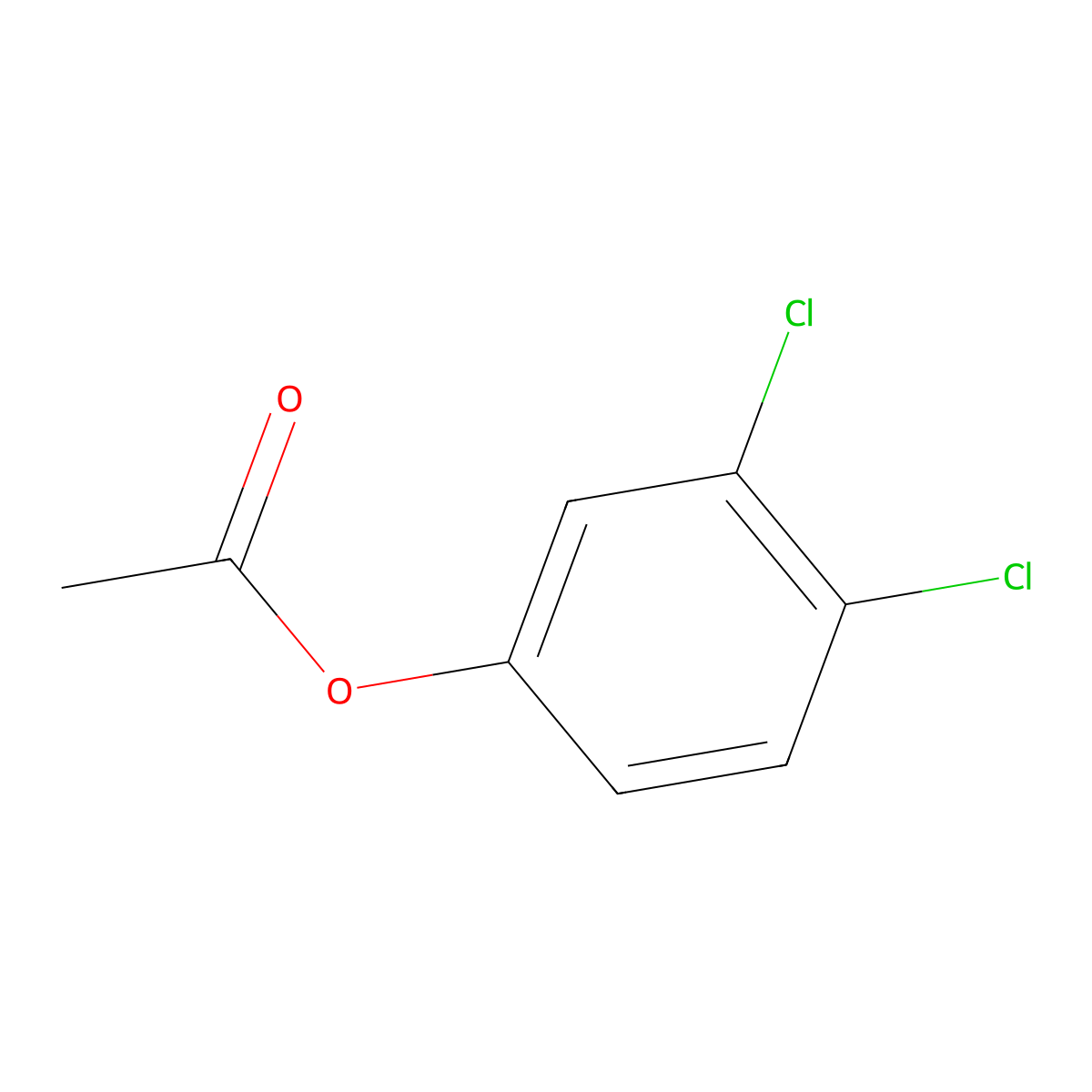 3,4-Dichlorophenyl acetate molecular structure, CAS 17847-51-7