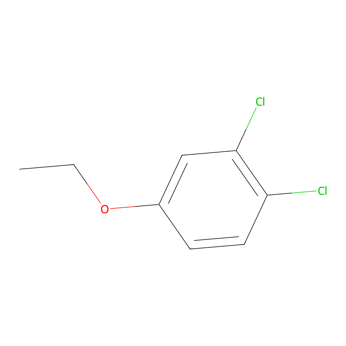 1,2-Dichloro-4-ethoxybenzene molecular structure, CAS 17847-54-0