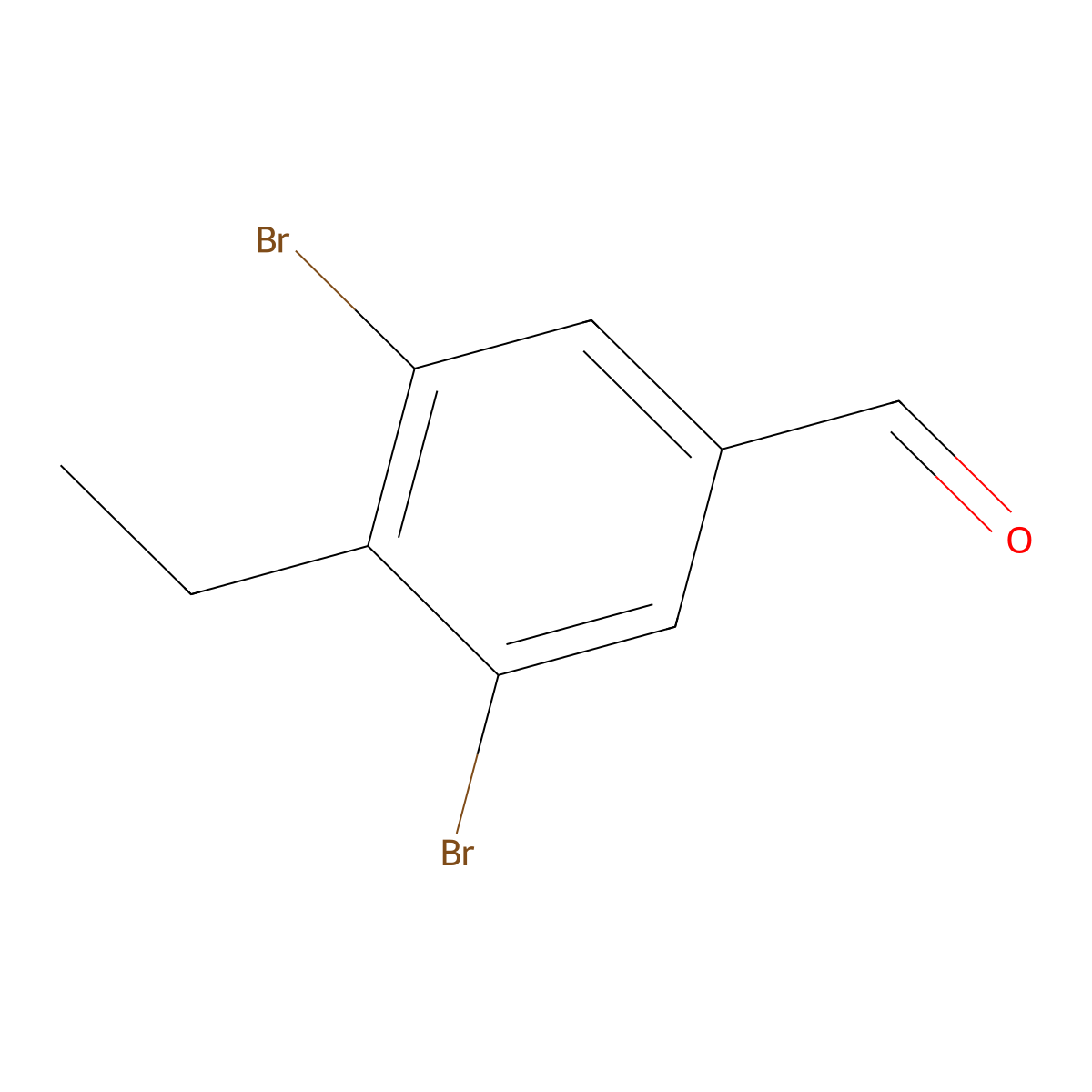 3,5-Dibromo-4-ethylbenzaldehyde molecular structure, CAS 1784703-01-0