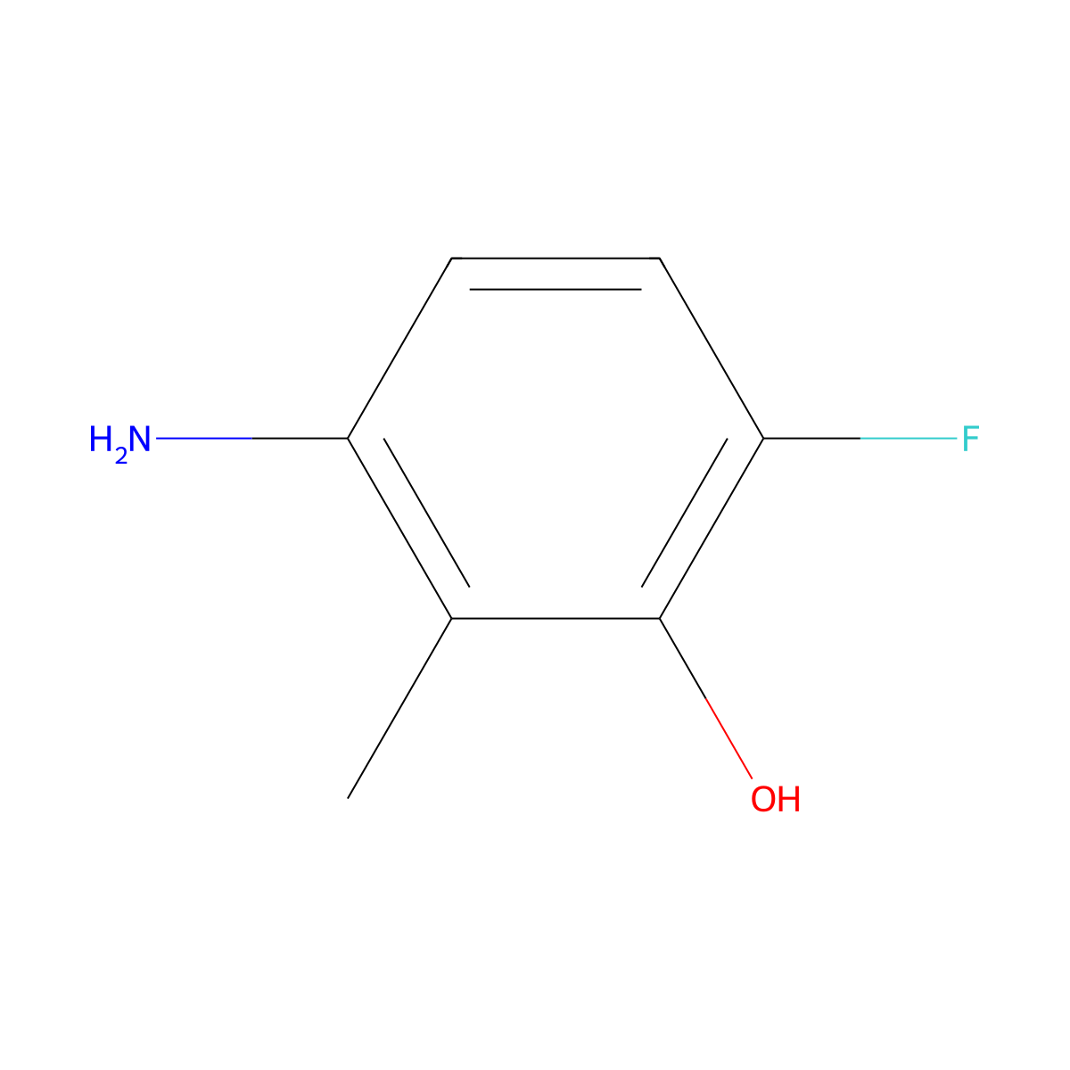 3-Amino-6-fluoro-2-methylphenol molecular structure, CAS 1784742-57-9