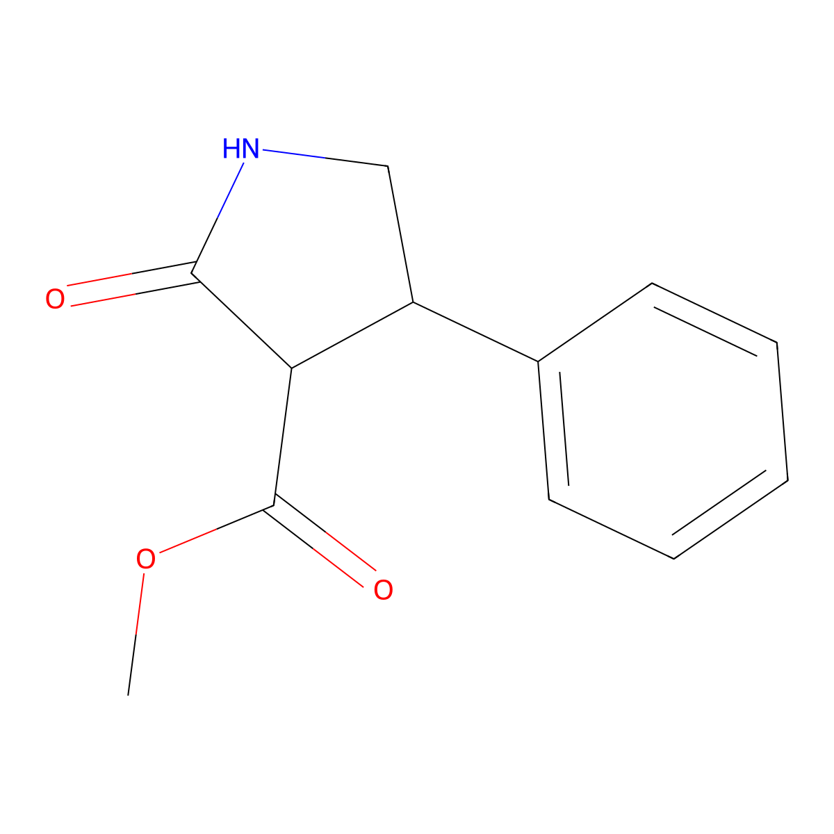 methyl (3R,4S)-2-oxo-4-phenylpyrrolidine-3-carboxylate molecular structure, CAS 1784747-50-7