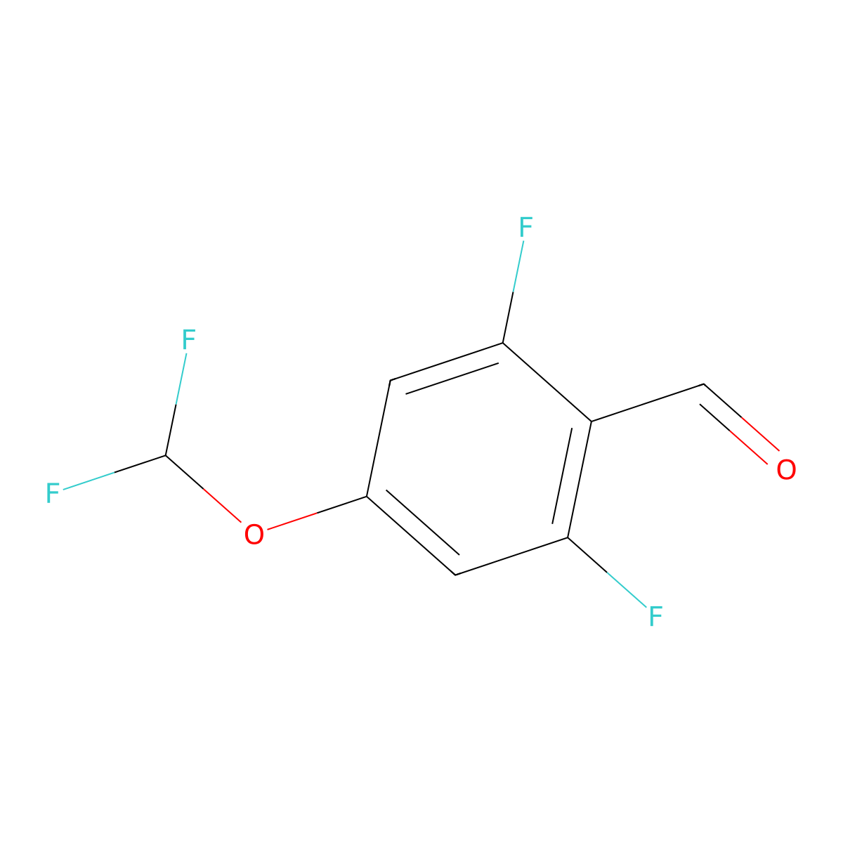 4-(Difluoromethoxy)-2,6-difluorobenzaldehyde molecular structure, CAS 1784748-96-4