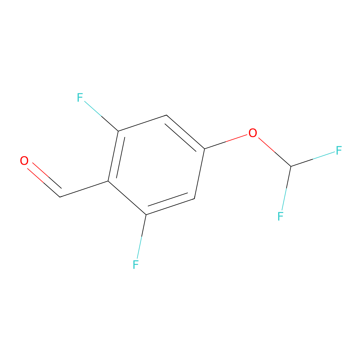 4-(Difluoromethoxy)-2,6-difluorobenzaldehyde molecular structure, CAS 1784748-96-4