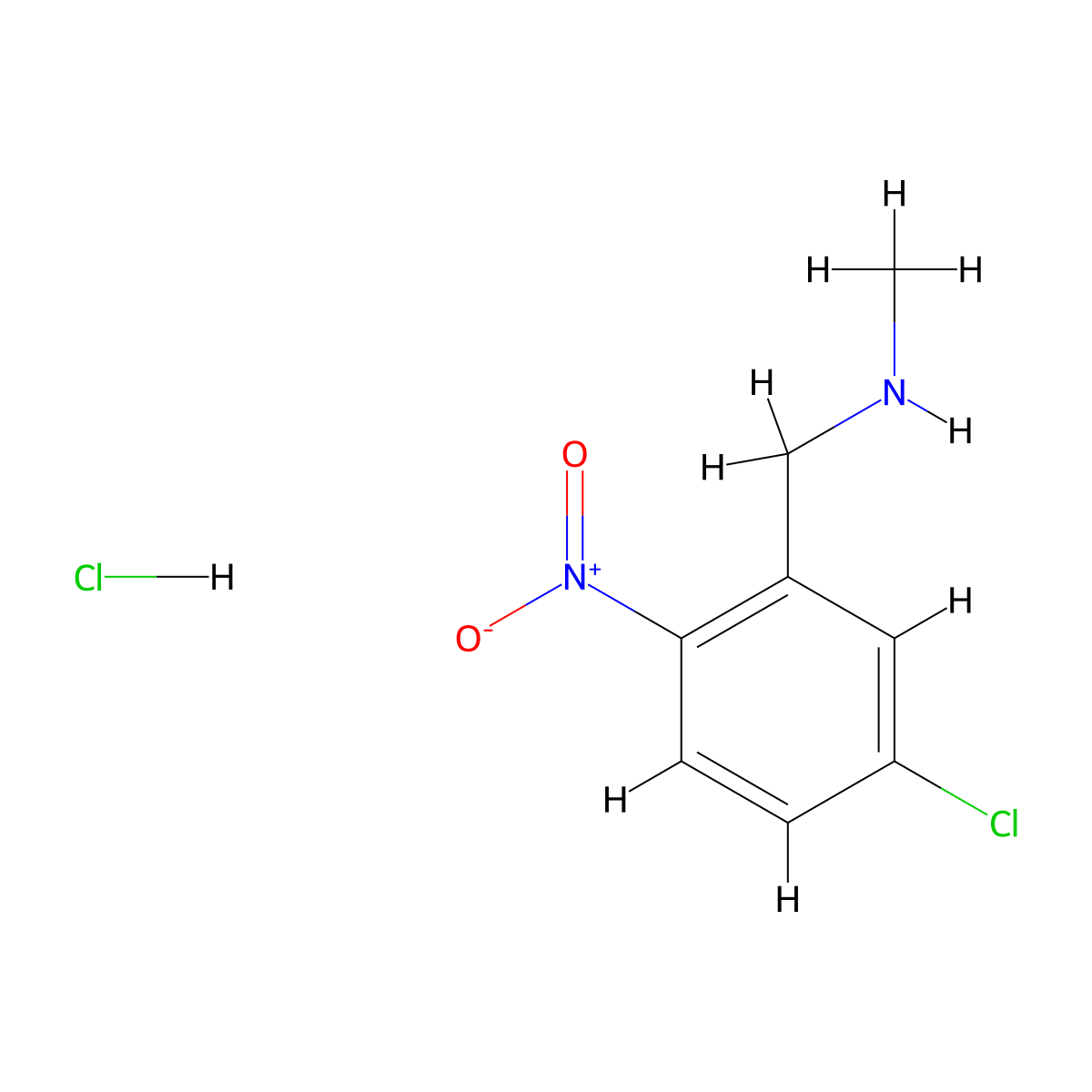 [(5-Chloro-2-nitrophenyl)methyl](methyl)amine hydrochloride molecular structure, CAS 1784753-90-7