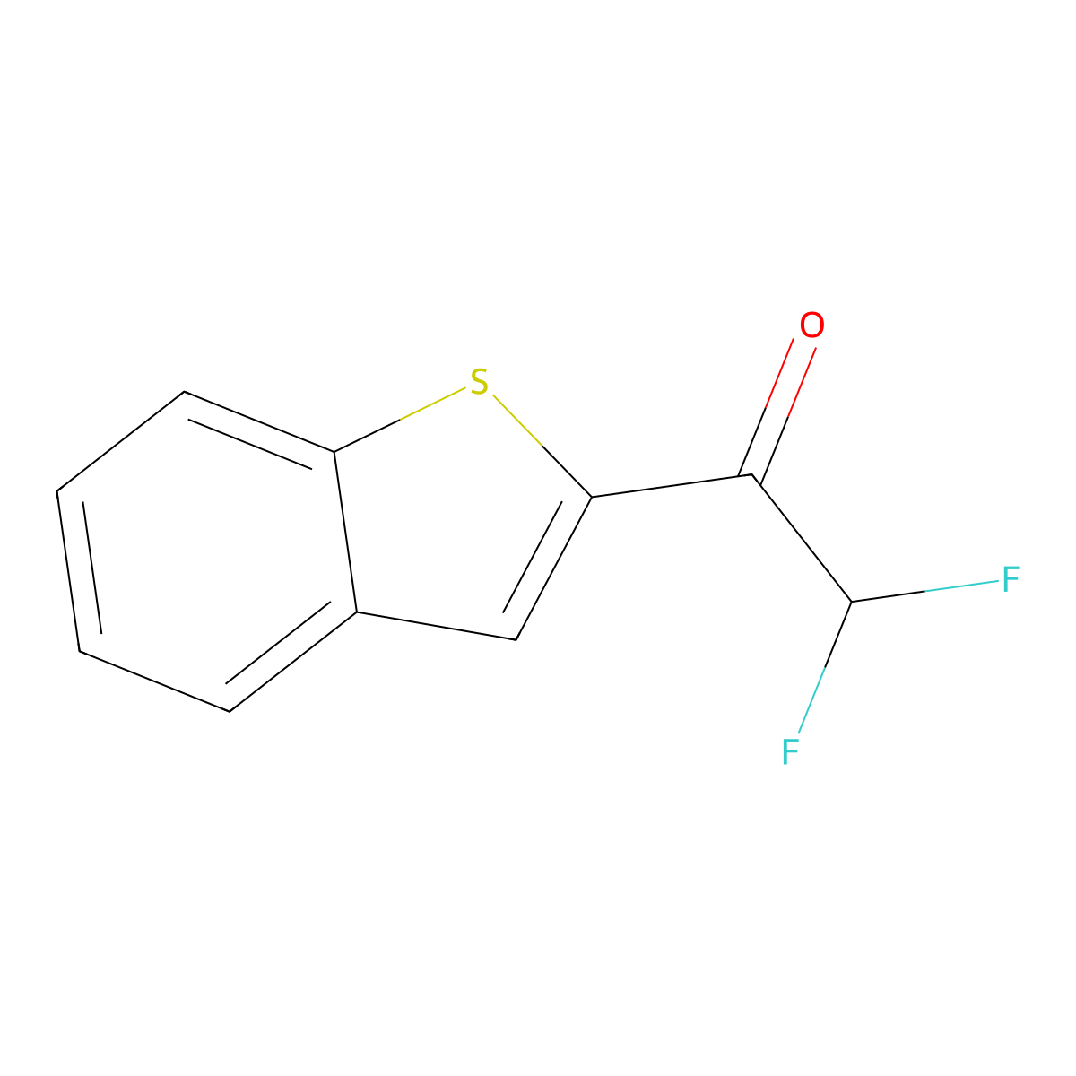 1-(1-Benzothiophen-2-yl)-2,2-difluoroethan-1-one molecular structure, CAS 1784765-60-1
