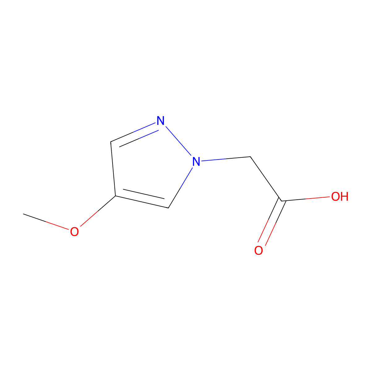 2-(4-methoxy-1H-pyrazol-1-yl)acetic acid molecular structure, CAS 1784782-07-5