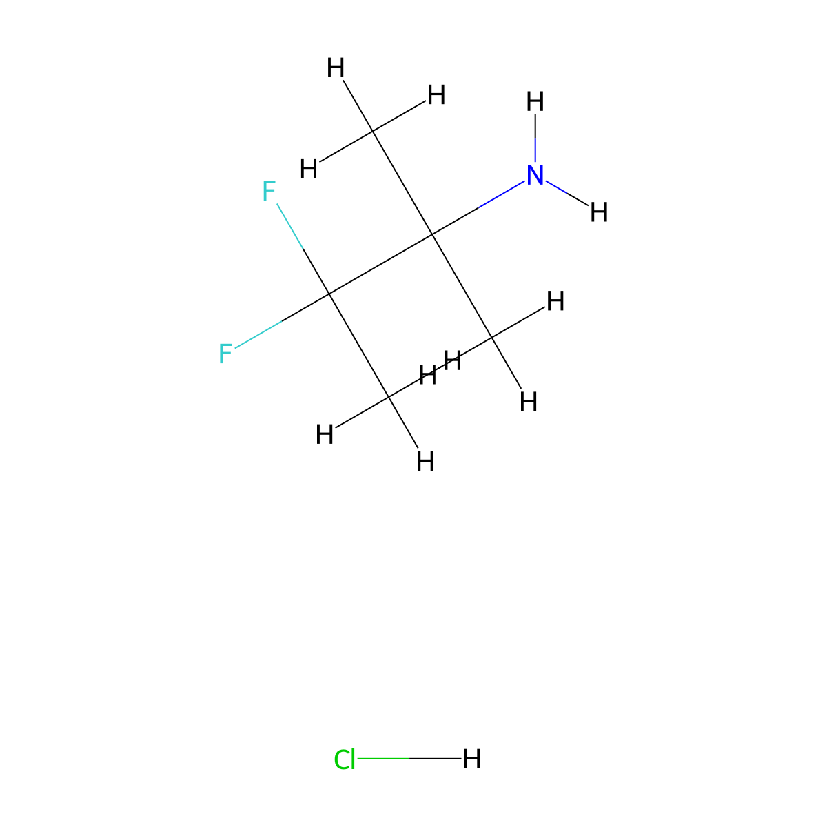 3,3-Difluoro-2-methylbutan-2-amine hydrochloride molecular structure, CAS 1784783-14-7