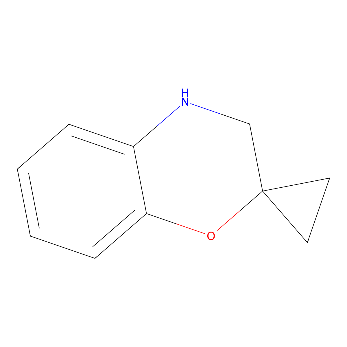 3,4-Dihydrospiro[1,4-benzoxazine-2,1'-cyclopropane] molecular structure, CAS 1784783-18-1