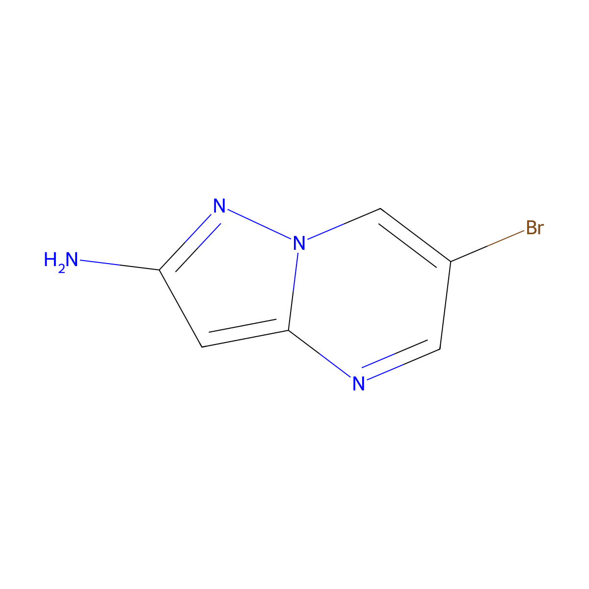 6-Bromopyrazolo[1,5-a]pyrimidin-2-amine molecular structure, CAS 1784789-86-1