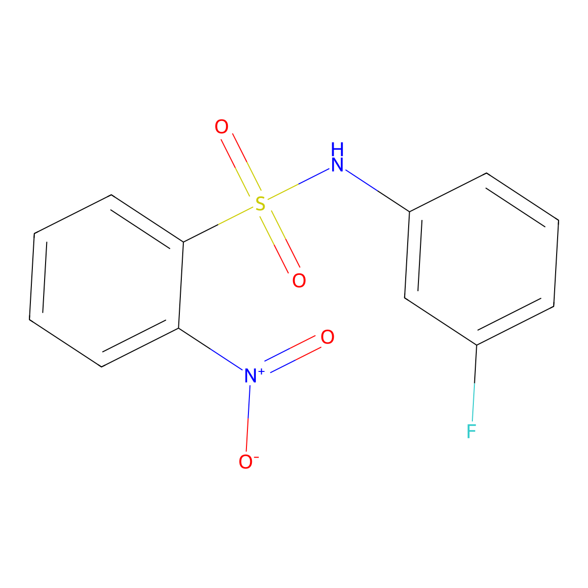 N-(3-fluorophenyl)-2-nitrobenzenesulfonamide molecular structure, CAS 178479-18-0