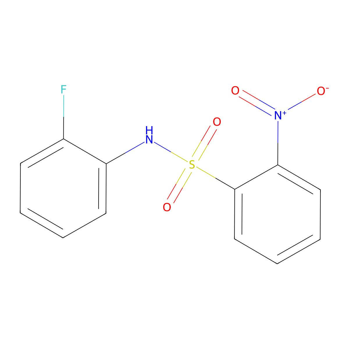 N-(2-fluorophenyl)-2-nitrobenzenesulfonamide molecular structure, CAS 178479-21-5