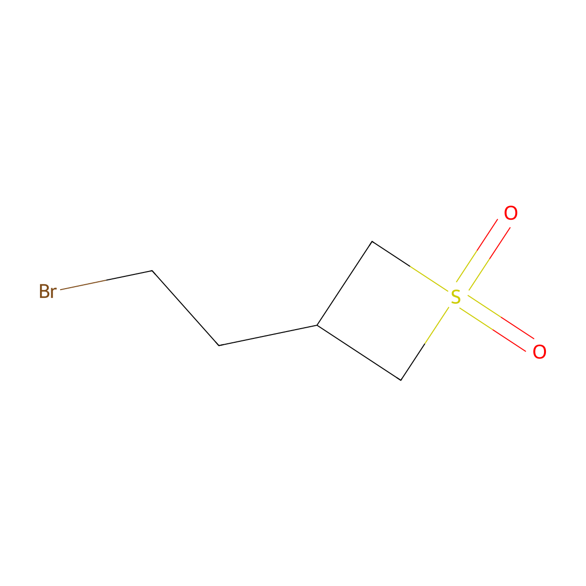 3-(2-Bromoethyl)-1lambda6-thietane-1,1-dione molecular structure, CAS 1784790-19-7