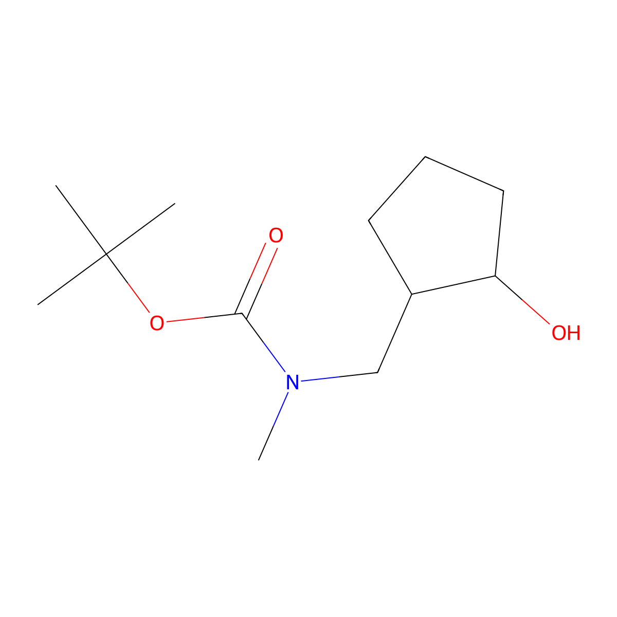 tert-butyl N-[(2-hydroxycyclopentyl)methyl]-N-methylcarbamate molecular structure, CAS 1784792-70-6