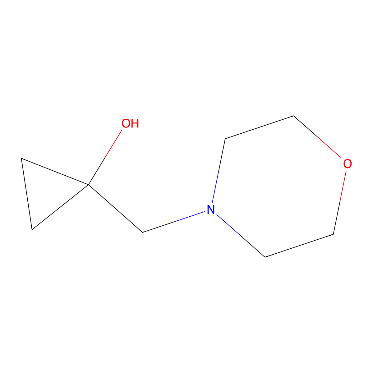 1-[(Morpholin-4-yl)methyl]cyclopropan-1-ol molecular structure, CAS 1784793-73-2