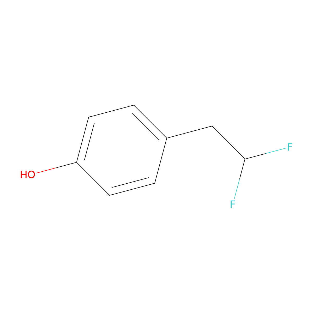 4-(2,2-Difluoroethyl)phenol molecular structure, CAS 1784794-52-0