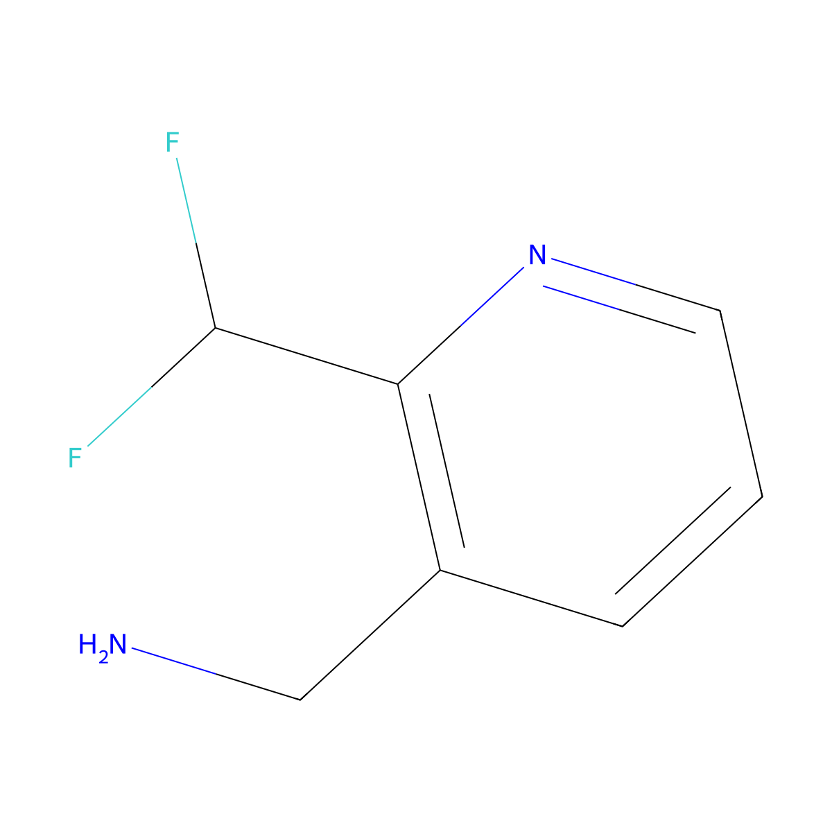 (2-(Difluoromethyl)pyridin-3-yl)methanamine molecular structure, CAS 1784794-66-6