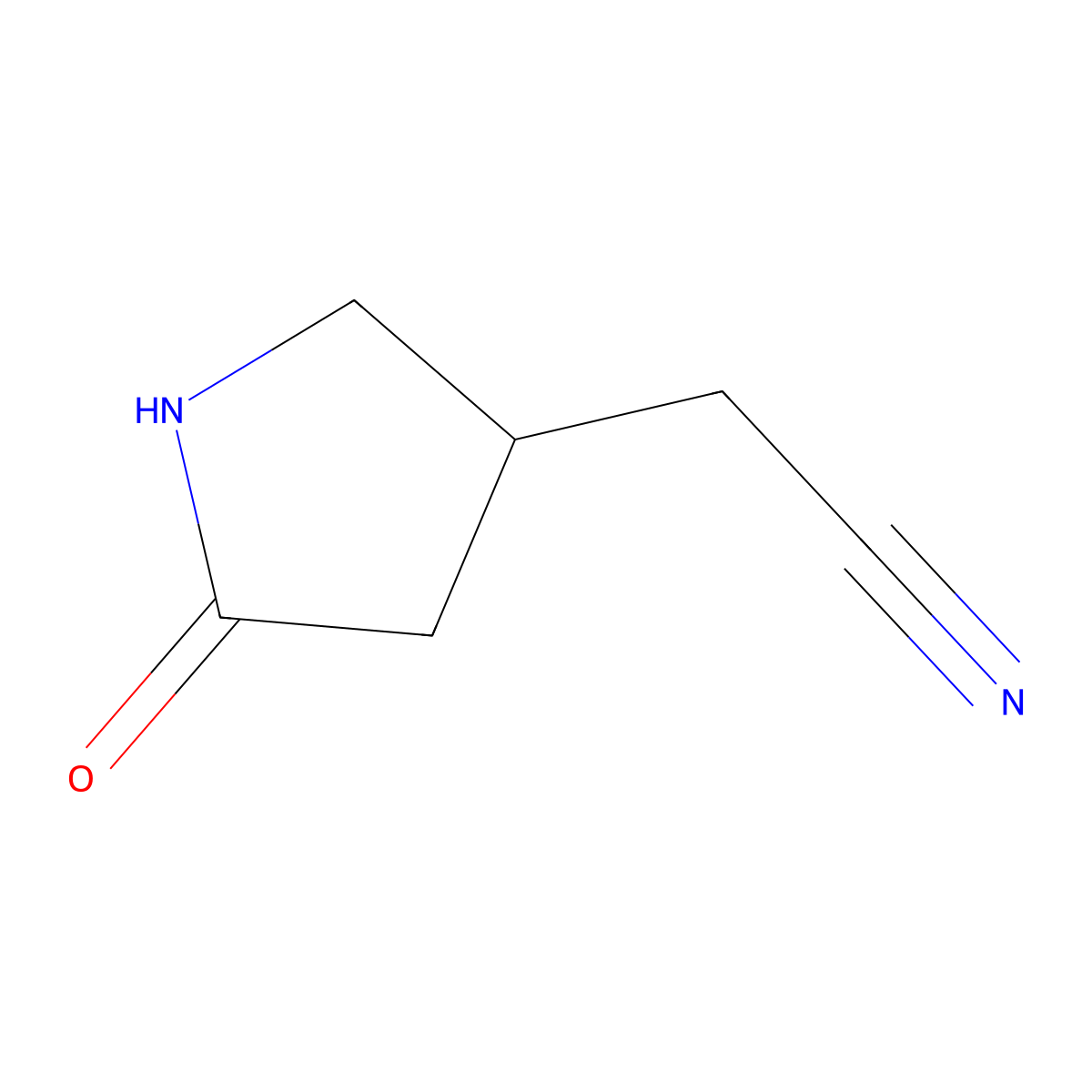 2-(5-Oxopyrrolidin-3-yl)acetonitrile molecular structure, CAS 1784794-72-4