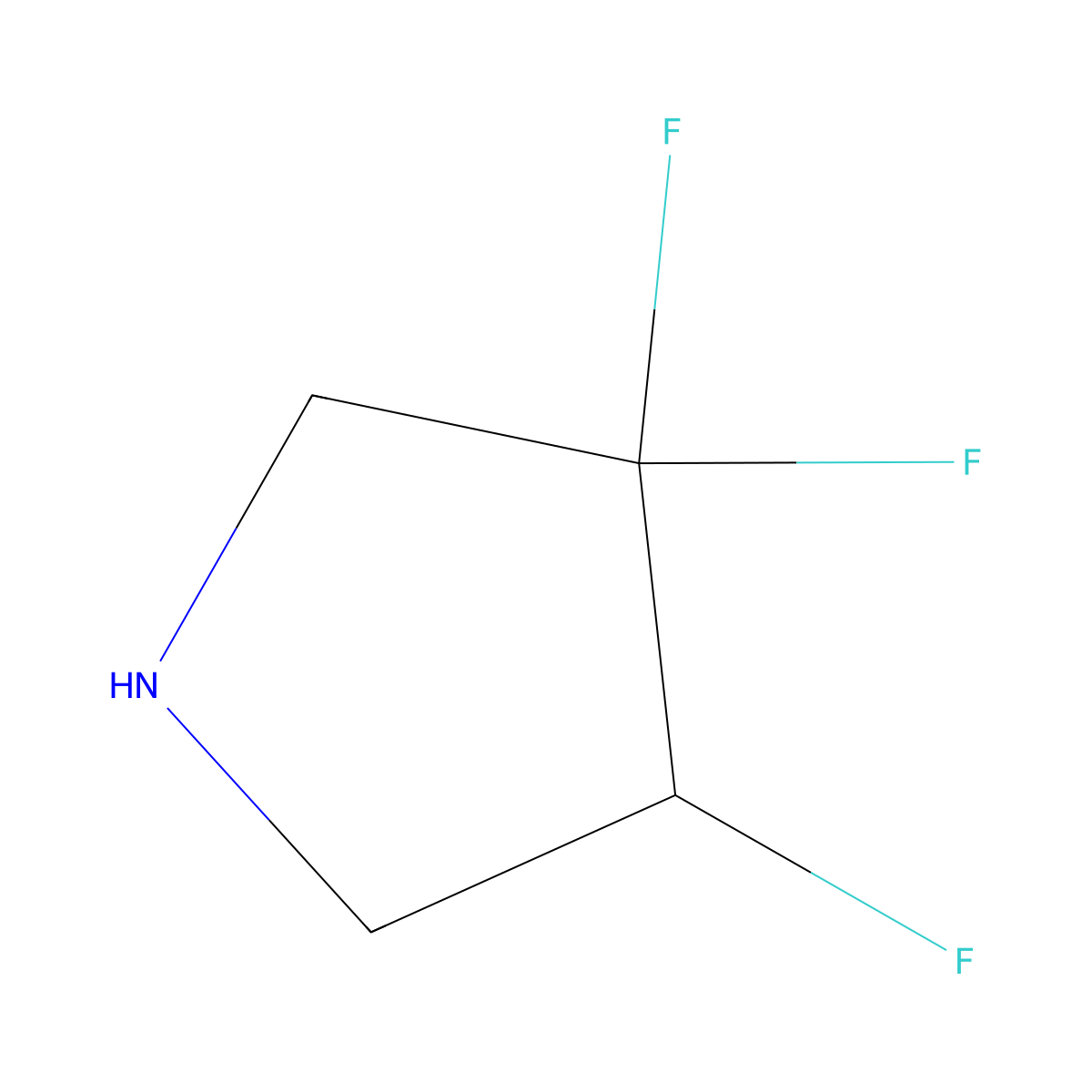 3,3,4-Trifluoropyrrolidine molecular structure, CAS 1784794-78-0
