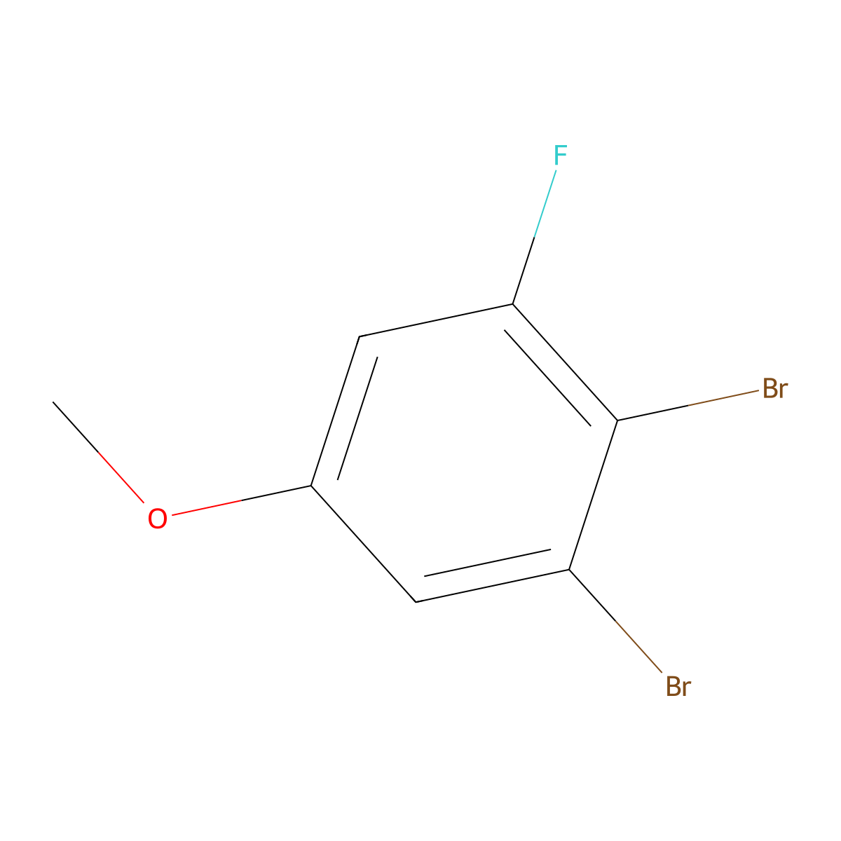 3,4-Dibromo-5-fluoroanisole molecular structure, CAS 1784794-90-6