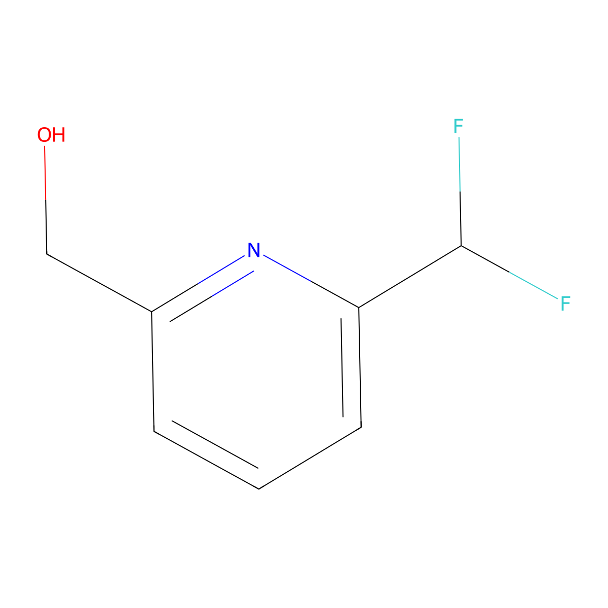 (6-(Difluoromethyl)pyridin-2-yl)methanol molecular structure, CAS 1784794-98-4