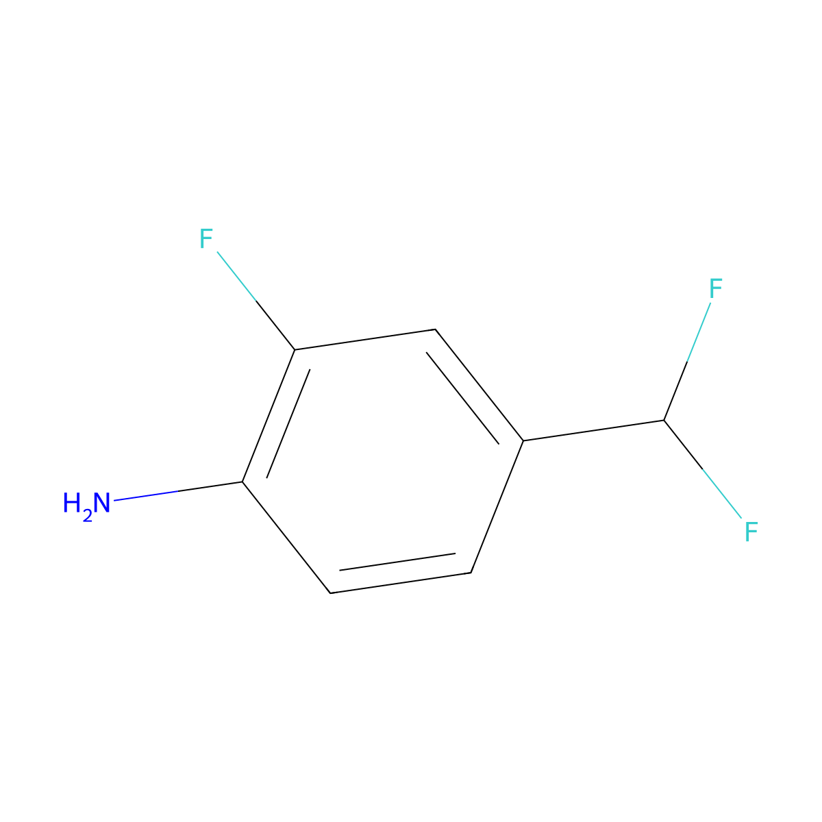 4-(Difluoromethyl)-2-fluoroaniline molecular structure, CAS 1784796-08-2