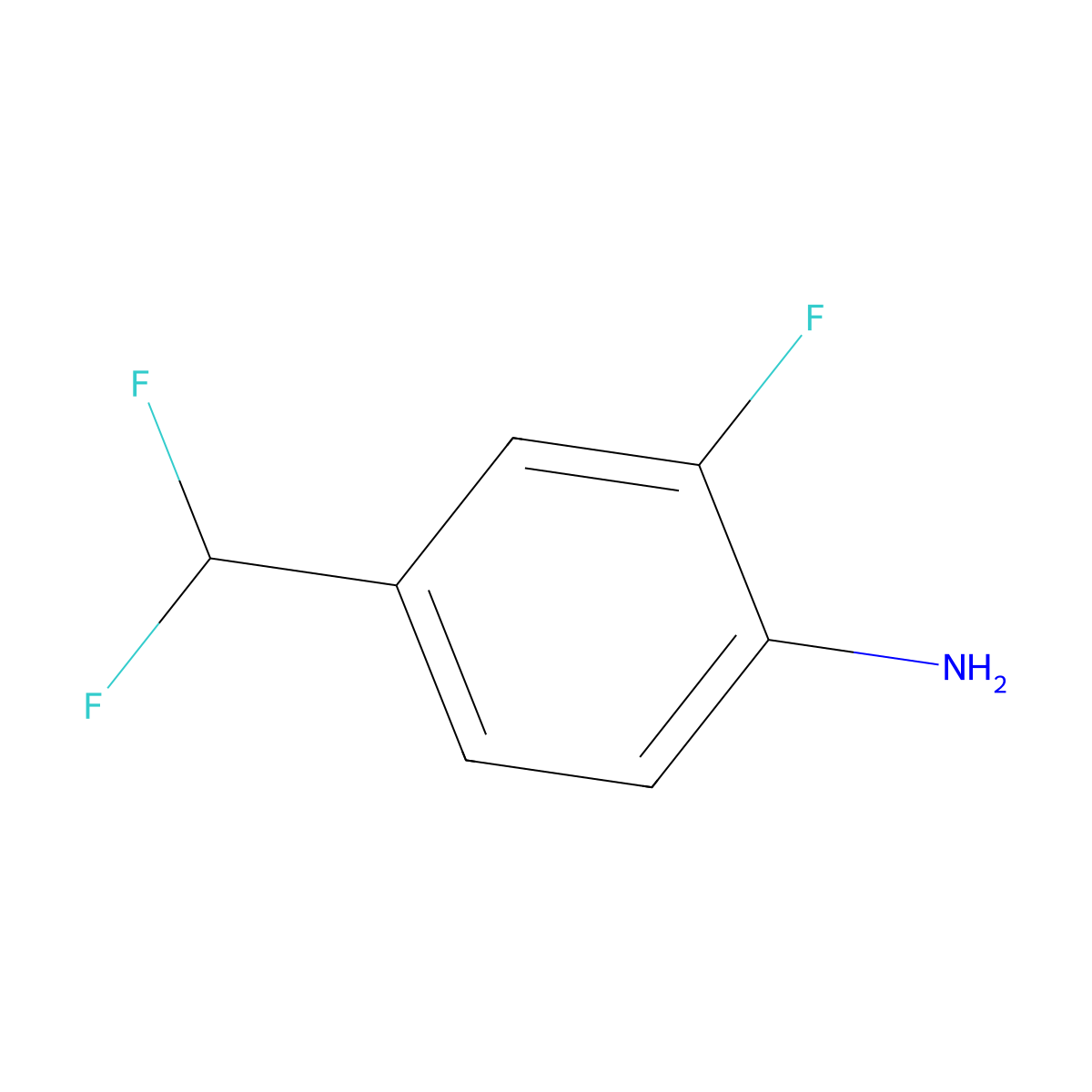 4-(Difluoromethyl)-2-fluoroaniline molecular structure, CAS 1784796-08-2