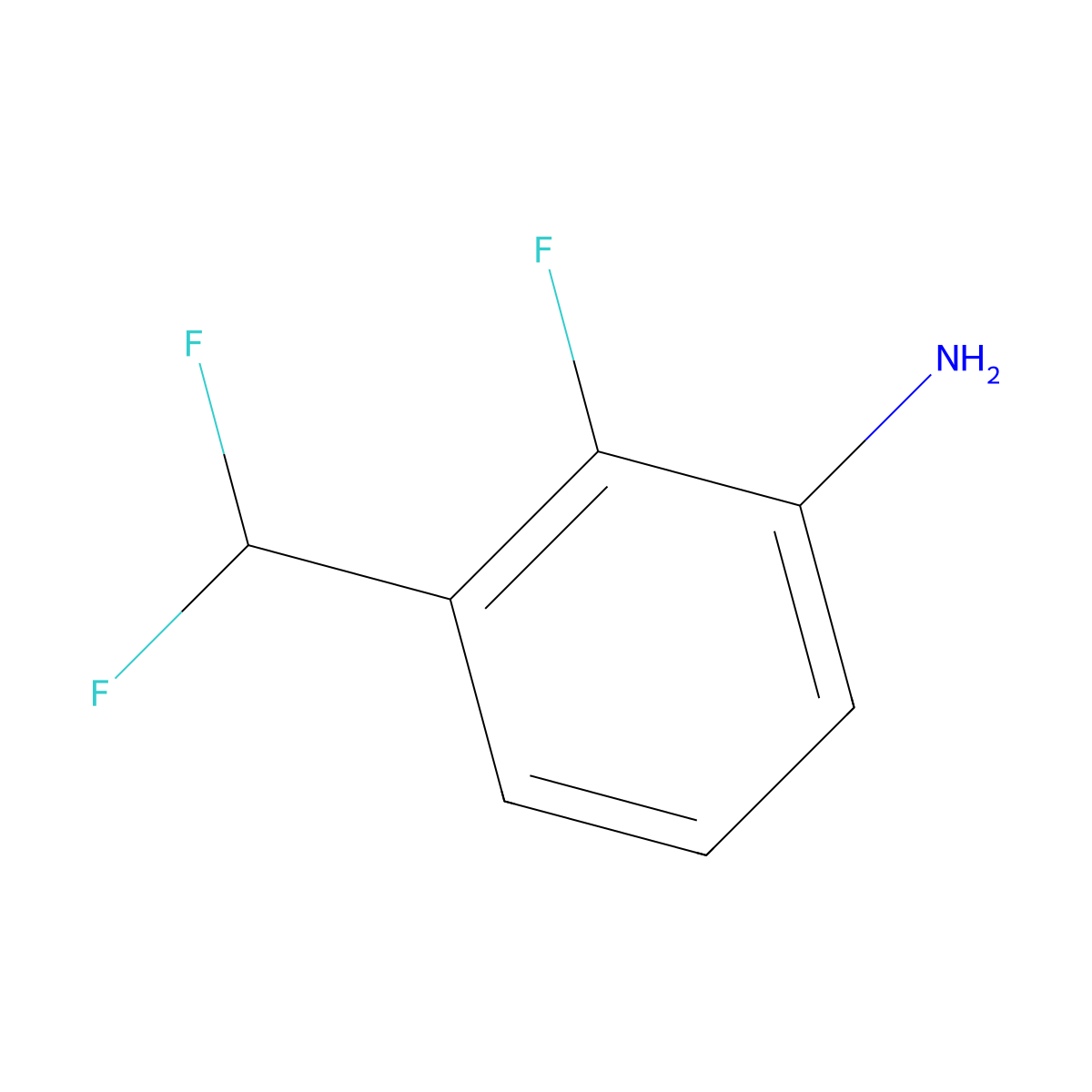 3-(Difluoromethyl)-2-fluoroaniline molecular structure, CAS 1784796-42-4