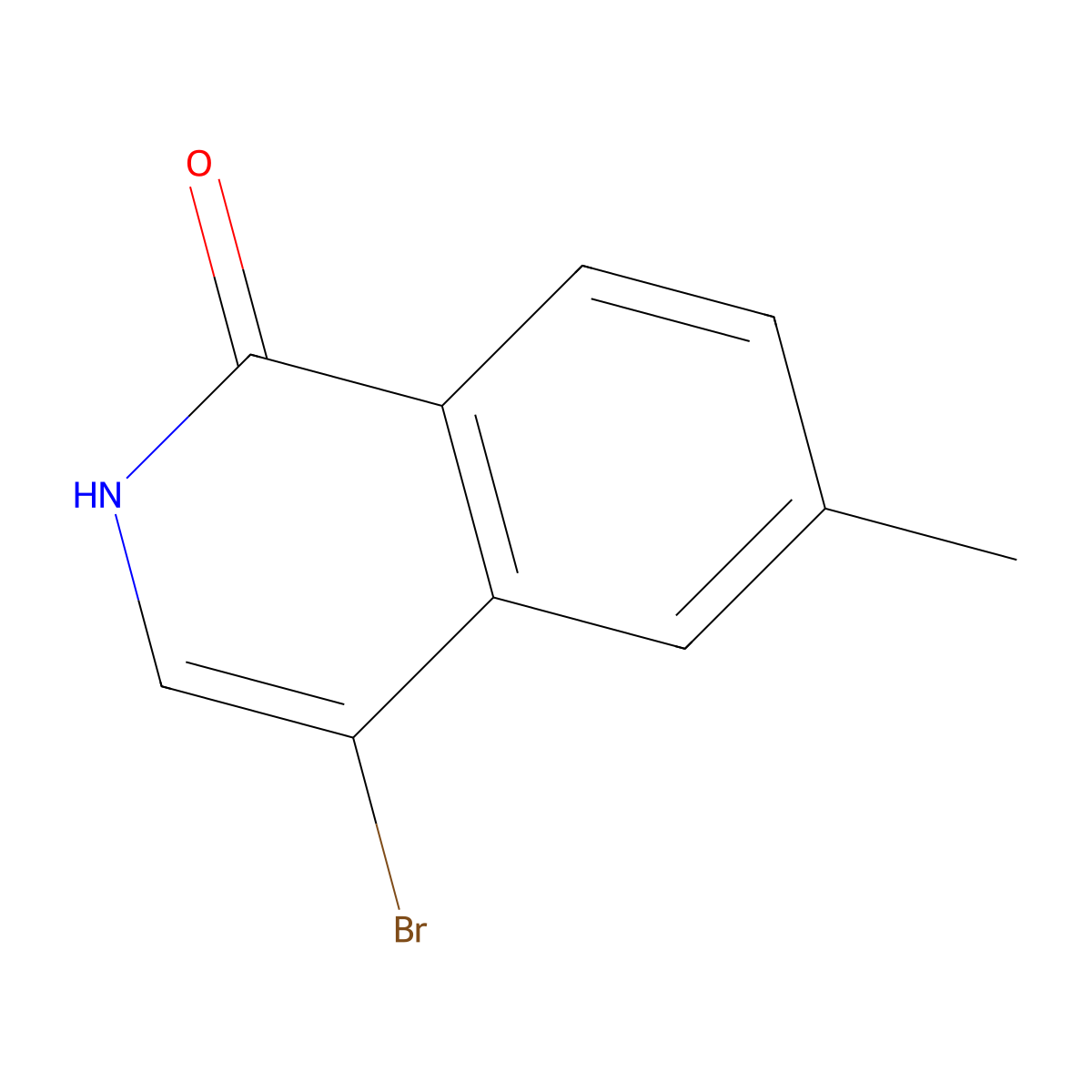 4-Bromo-6-methyl-1,2-dihydroisoquinolin-1-one molecular structure, CAS 1784797-56-3