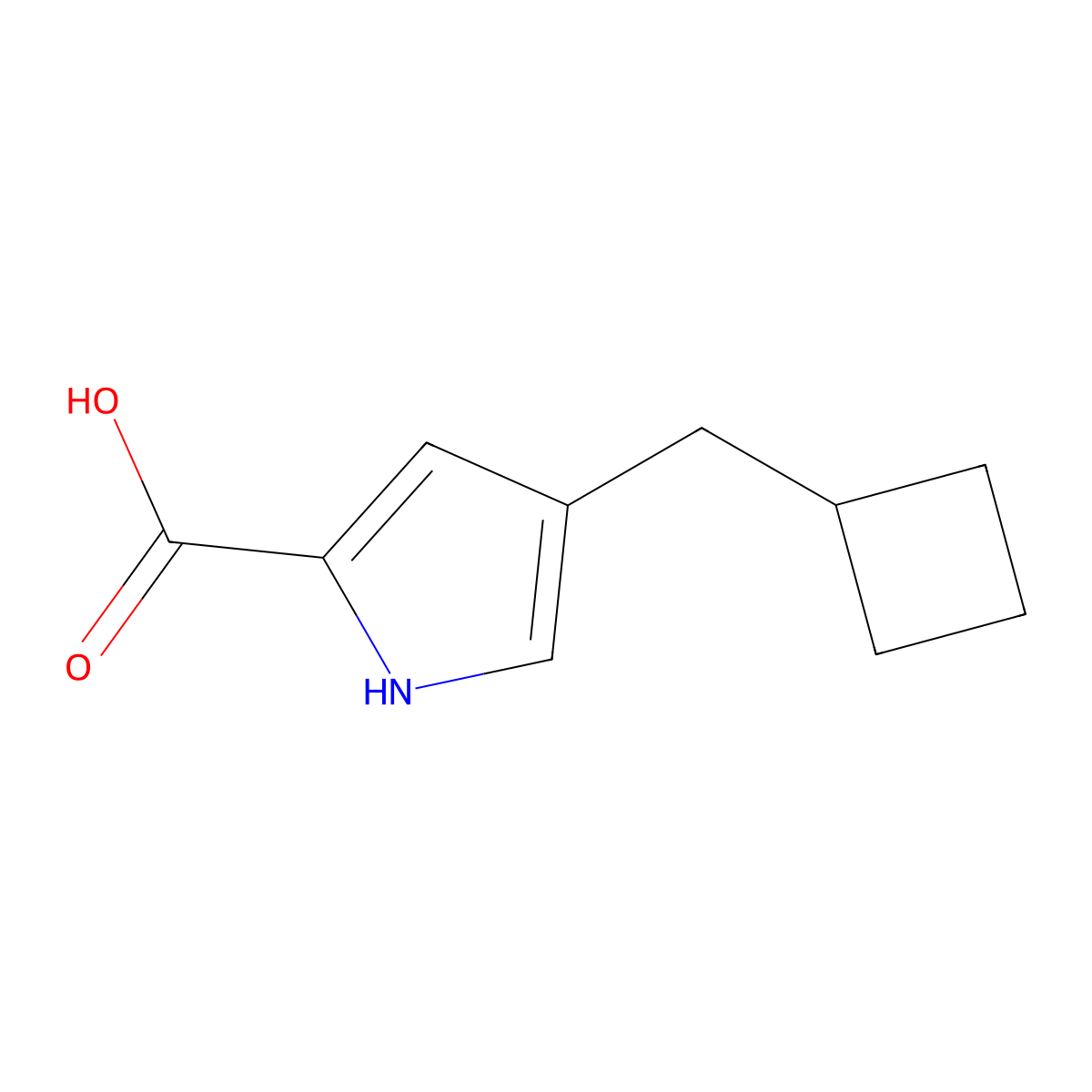 4-(Cyclobutylmethyl)-1H-pyrrole-2-carboxylic acid molecular structure, CAS 1784801-61-1