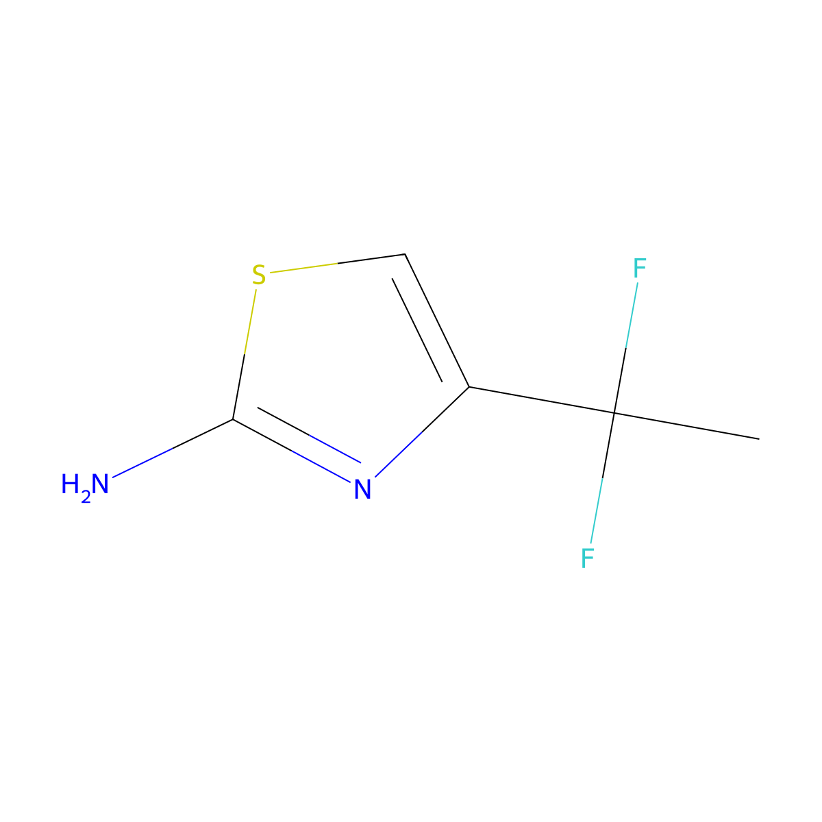 4-(1,1-Difluoroethyl)-1,3-thiazol-2-amine molecular structure, CAS 1784808-77-0