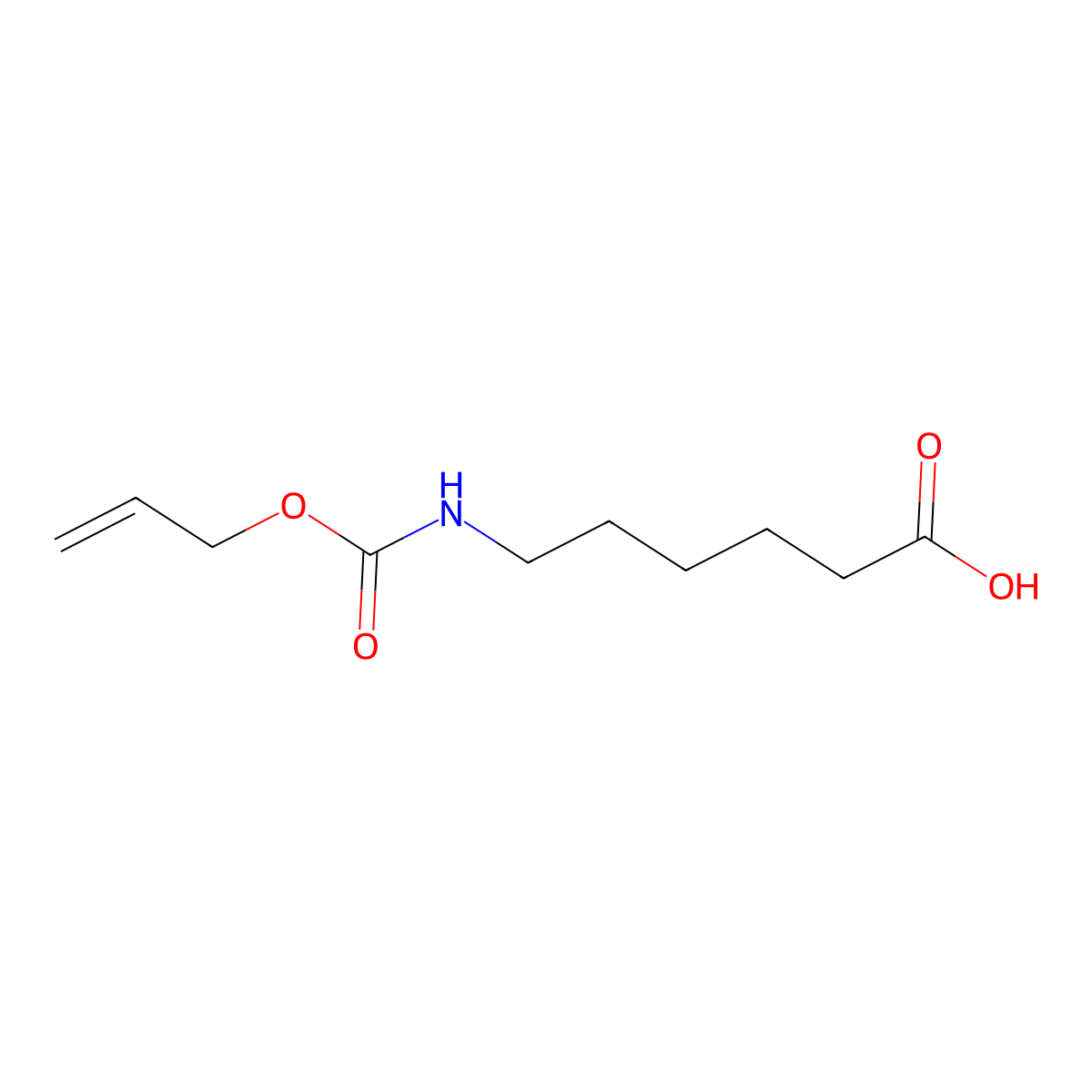 6-({[(Prop-2-en-1-yl)oxy]carbonyl}amino)hexanoic acid molecular structure, CAS 178481-32-8