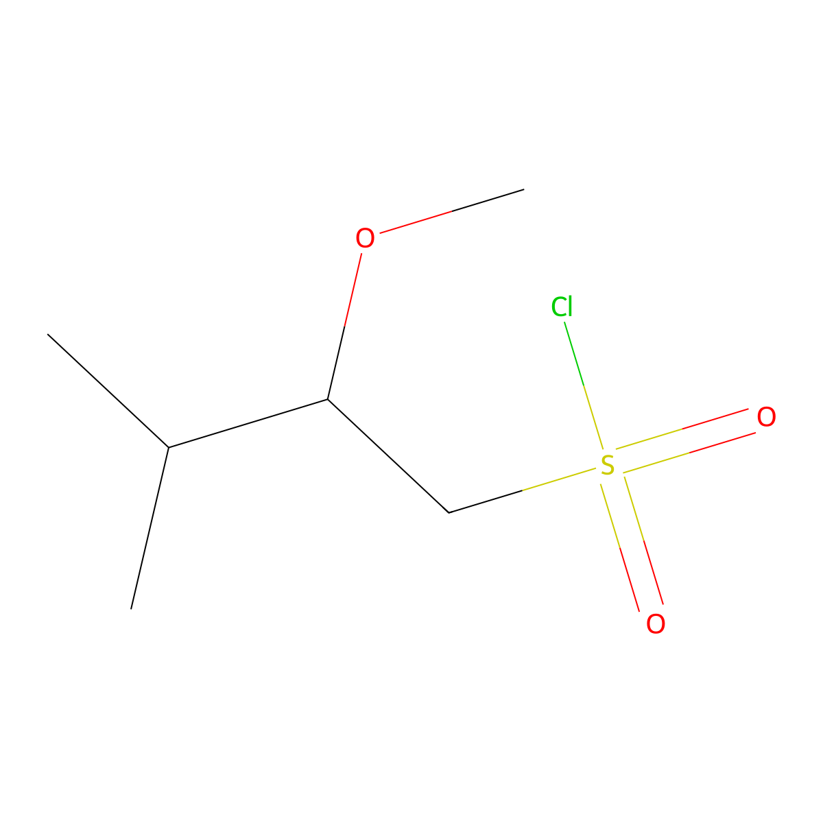 2-Methoxy-3-methylbutane-1-sulfonyl chloride molecular structure, CAS 1784811-72-8