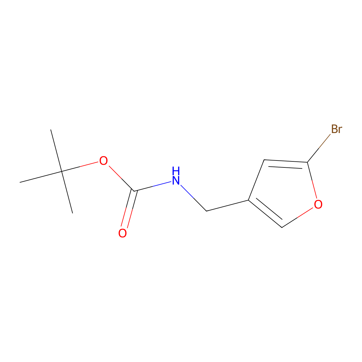 (5-Bromo-furan-3-ylmethyl)-carbamic acid tert-butyl ester molecular structure, CAS 1784813-63-3
